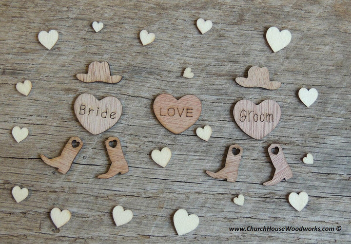 cowboy wedding boots cowboy hats bride groom love hearts table decorations rustic farm country wedding
