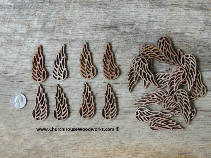 2 inch wood angel wings for crafts shapes embellishments scrap booking decorations love