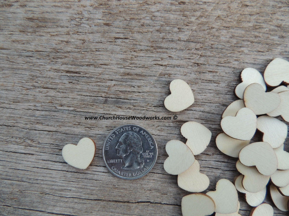half inch blank wood wooden hearts light color wood for table decorations wedding receptions table confetti 2