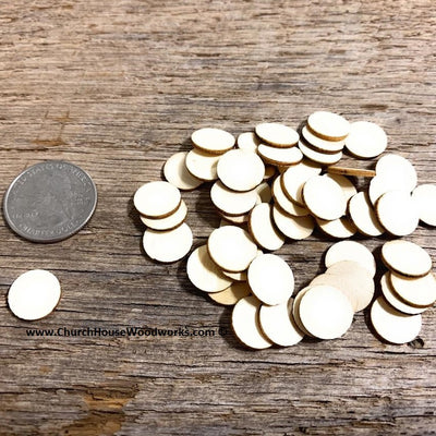 1/2 inch wooden craft circles, DIY craft supplies half inch wood circles, wood coins, wood disk, rounds, cookies .5", tiny, mini
