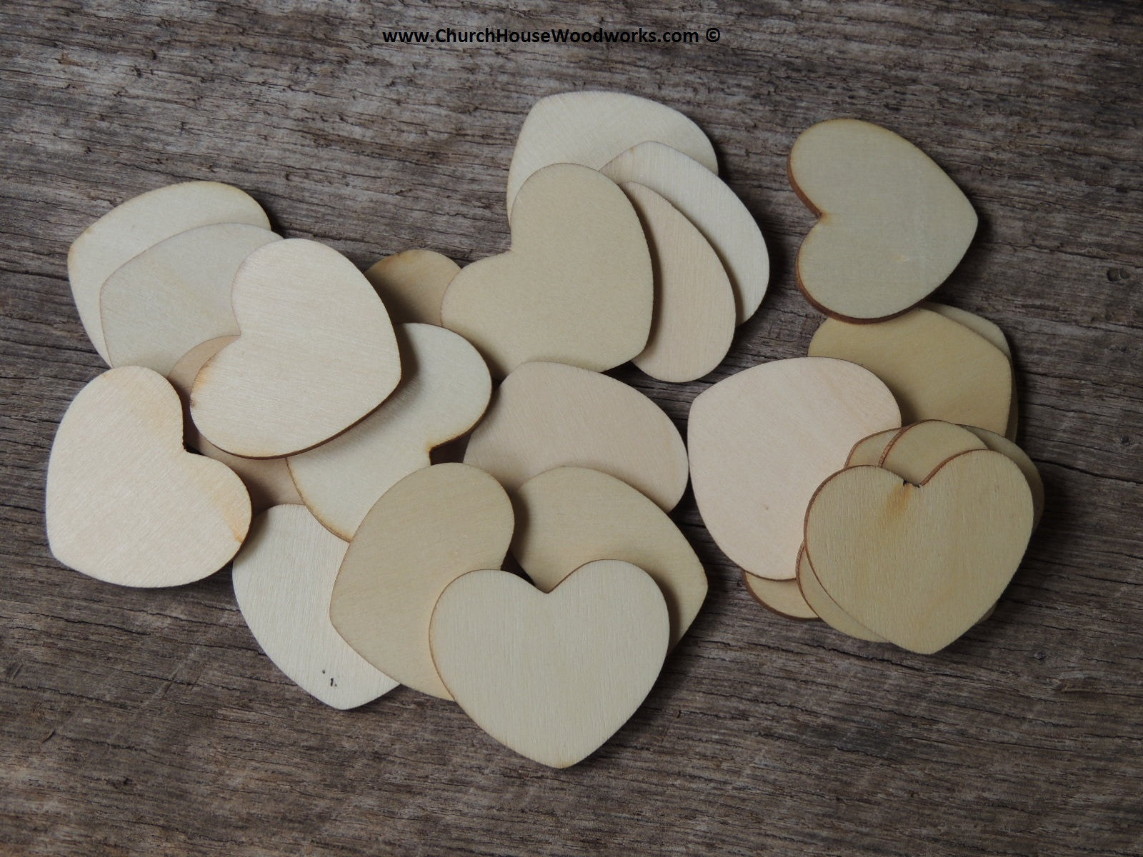 100pcs 100mm Wood Heart Blank Wooden Heart Embellishments With