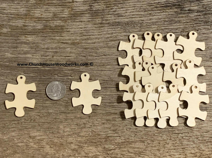 puzzle piece wood earring blanks