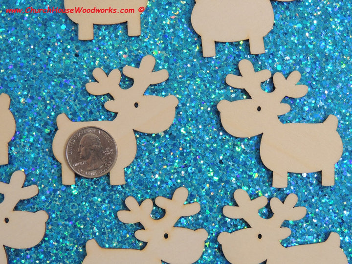 2 inch reindeer wood christmas ornament shapes crafts diy
