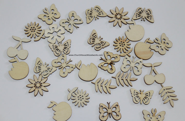 spring mix of wood shapes